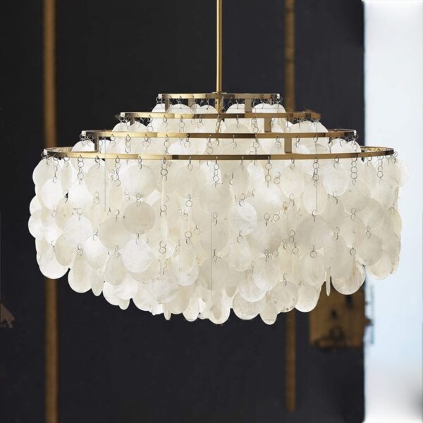 Sea Shell Chandelier Pendant Light – Nordic Luxury Design for Bedroom, Living Room, Dining Table & Staircase