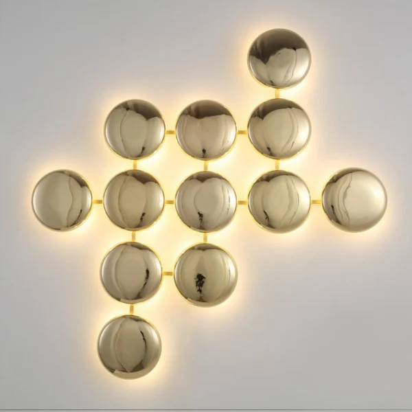 Post Modern DIY Design Fashion Living Room Background Wall Decoration Light Hotel Hallway Bedroom Gold Wall Mounted Lamp