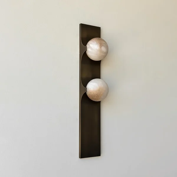 Italian Minimalist Full Copper Marble Wall Lamp Light Luxury Living Room Background Wall Bedroom Hotel Corridor Lamp