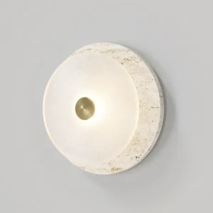 Decorative Glass Travertine LED Wall Lamp Design Hotel Background Sconce Light Living Room Bedroom Corridor Bathroom Wall Light