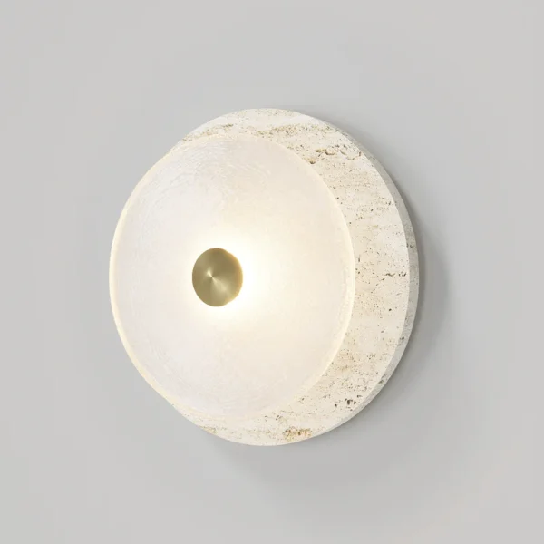 Decorative Glass Travertine LED Wall Lamp Design Hotel Background Sconce Light Living Room Bedroom Corridor Bathroom Wall Light