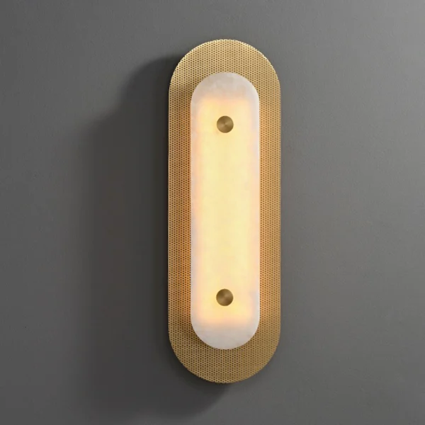 Modern Minimalist Designer Luxury Full Copper Marble Bedroom Bedside Wall Light Living Room Background Wall Entrance Decorative Lighting