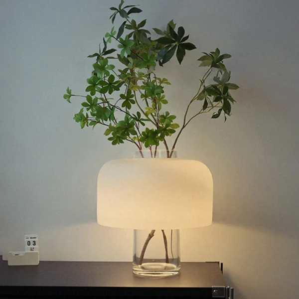 Creative Art Design Wabi-sabi Style Vase Atmosphere Glass Table Lamp Luxury Nordic Home Hotel Restaurant Decoration Table Light