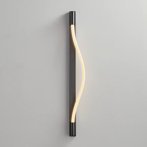 Stainless Steel Flexible 360 Degree Silicon Rope LED Wall Lamp Long Strip Sconce Light Living Room Decoration