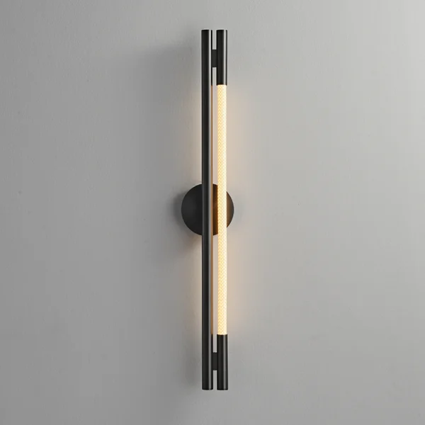 Black Stainless Steel Silicon LED Wall Lamp in Living Room Dining Area Modern Soft Tube Bathroom Mirror Sconce Light