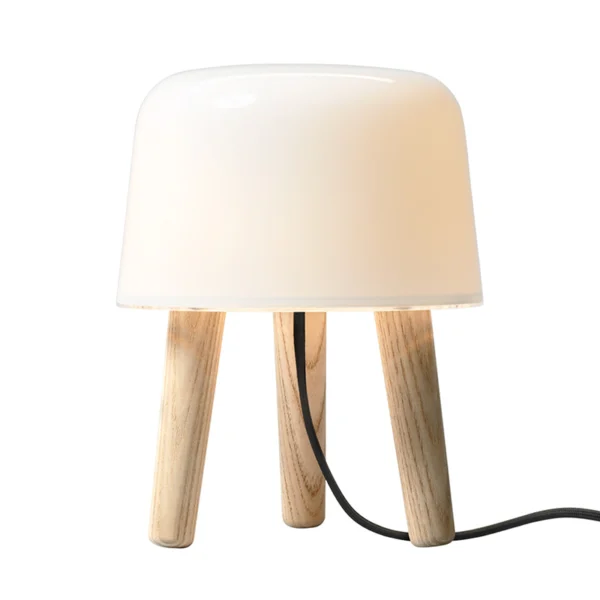 Nordic Style Danish Living Room Sofa Side Study Desk Bedroom Bedside Ambient Reading Wooden Craft Glass Table Lamp