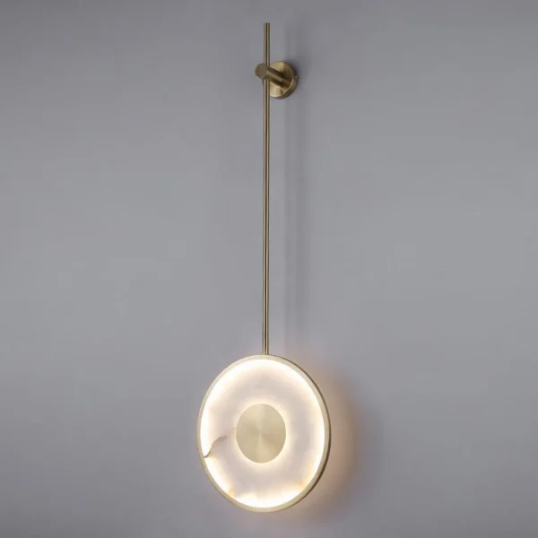 Modern Minimalist Marble Full Copper Wall Lamp Bedroom Bedside Study Living Room Dining Room Premium Luxury Lighting