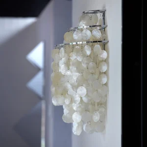Natural Sea Shell Wall Light Fixture Romantic Warm Indoor Home Decor Living Room Bedroom Restaurant Wall Sconce Lamp