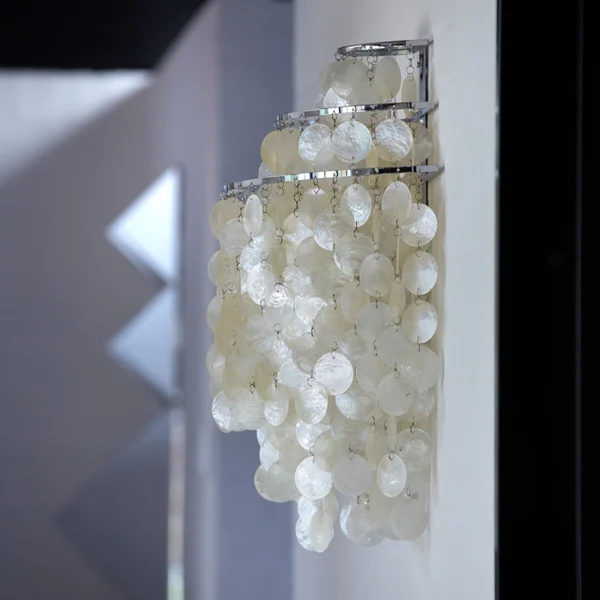 Natural Sea Shell Wall Light Fixture Romantic Warm Indoor Home Decor Living Room Bedroom Restaurant Wall Sconce Lamp