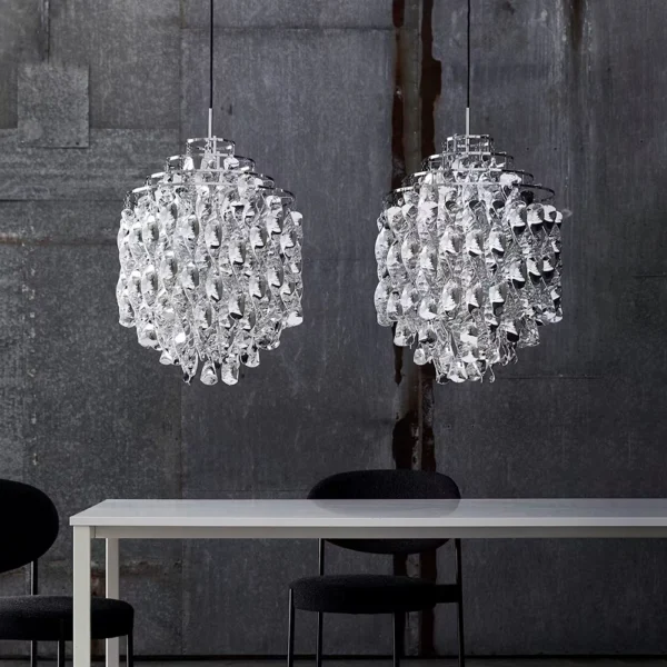 Danish Waterfall Spiral Indoor Chandelier Nordic Modern Minimalist Living Room Bedroom bar Exhibition Hall Decorative Lighting