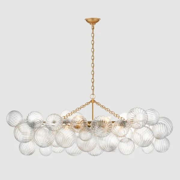American Vintage Glass Globe Chandelier Light Luxury French Creative Villa Living Room Dining Room Lighting