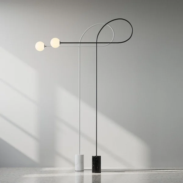 Nordic Minimalist Floor Lamp Beside the Living Room Sofa Marble Lamp for Designers Post-modern Creative Bedside and Study Lamp
