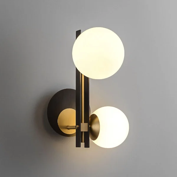 Luxury All-Copper Wall Lamp French Ambience Light Modern Simple Indoor Living Room Lamp Bedroom Bedside Glass Ball Lighting Fixture
