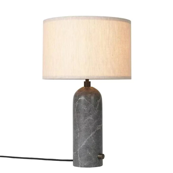 Postmodern Luxury Style Marble Table Lamp Fabric Shade for Living Room Bedroom Hotel Restaurant Desk Decoration Light Fixture