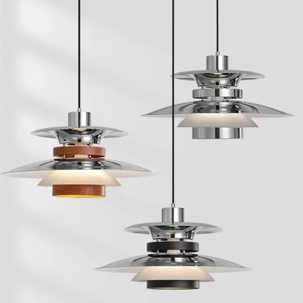 Modern Minimalist UFO-Shaped Layered Pendant Light