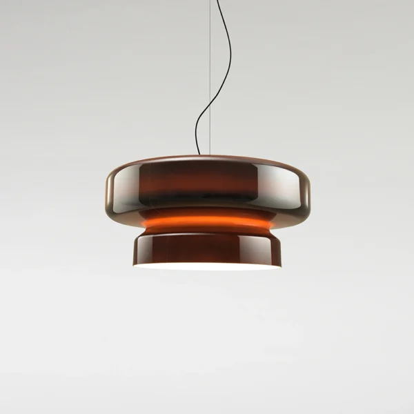 Modern Sculptural Chandelier – Large Glass Shade Pendant Light