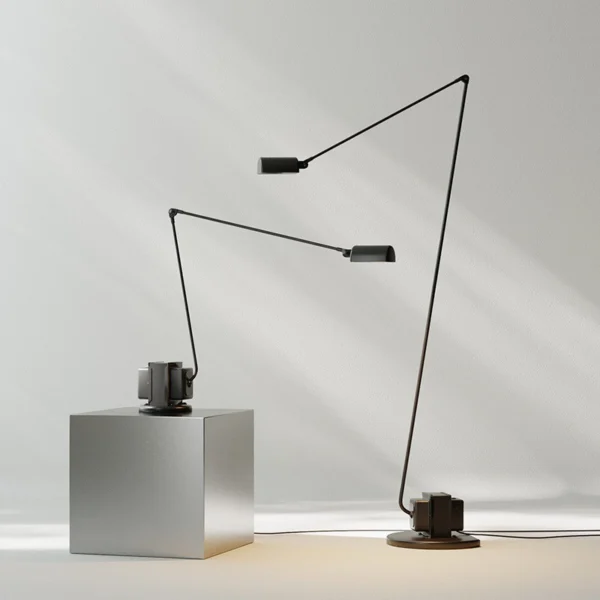 Vintage Mid-Century Industrial Adjustable Arm Floor Lamp for Living Room Sofa Lighting