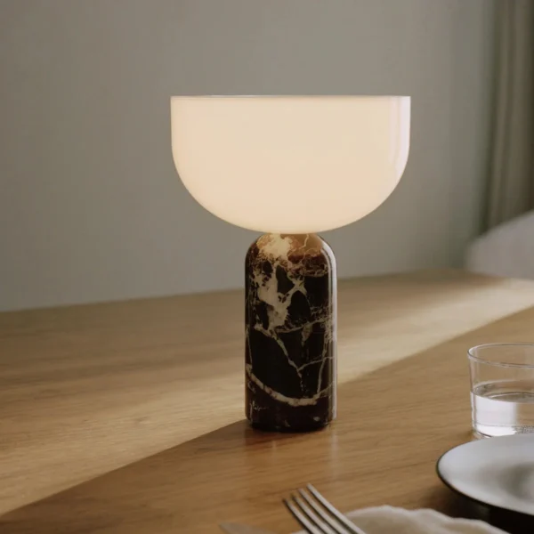 Modern Portable Marble Touch Dimmable Table Lamp Rechargeable Battery Mable Home Decor Bedside Desk Light