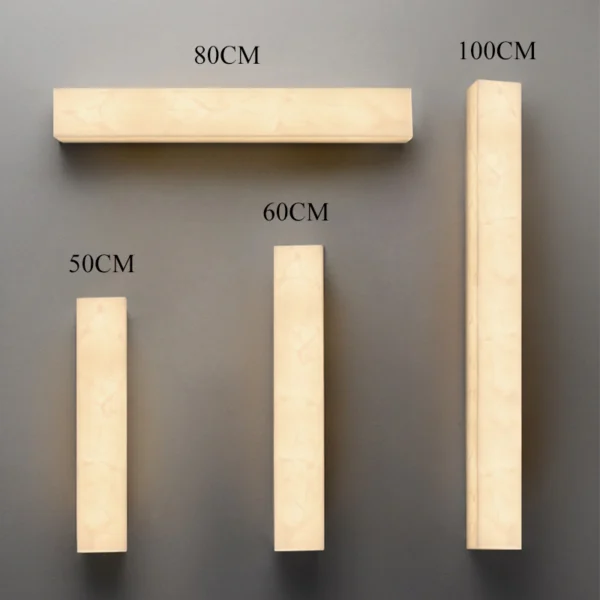 Long Linear Spanish Alabaster Marble Copper Wall Lamp Luxury Home Decor Wall Mounted Light Fixture for Living Room Hotel