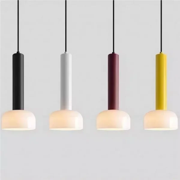 Modern Minimalist Italian Design Pendant Light | Metal Frame and Glass Shade, Ideal for Bedroom, Dining Room, Bar
