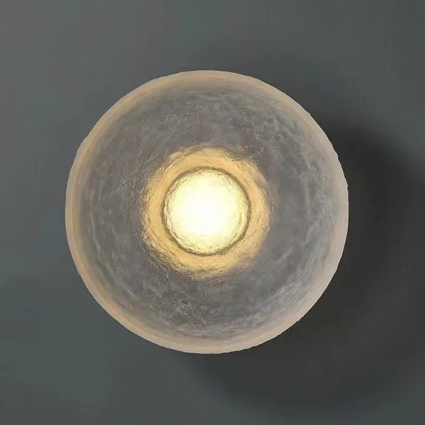 Modern Circular Resin Transparent Decorative Wall Lamp for Various Spaces