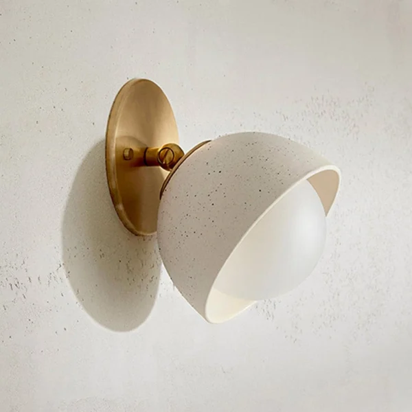 French Wabi Sabi Style Handmade Ceramic Wall Sconce for Mirror Front French Designer Soft Decoration Showroom Entryway Passage Light