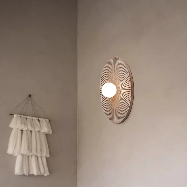 Wabi Sabi Style Vintage Solid Wood Wall Lamp for Designer Guesthouse Decor Bedroom Bedside Light Cafe Zen Tea House Wall Light