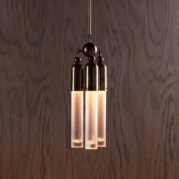 Modern Luxury Restaurant Chandelier Designer Bar Metal Brushed Gold Pendant Lamp Hotel Bedroom Bedside Ceiling Hanging