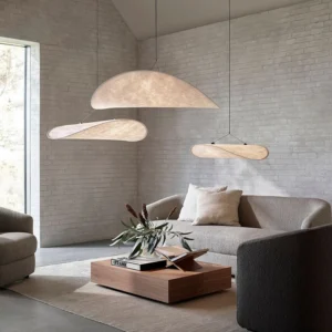 Nordic Modern Design Paper Lampshade Suspension Drop Light Restaurant Bar Counter Dining Room Kitchen Cord Set Hang Pendant Lamp