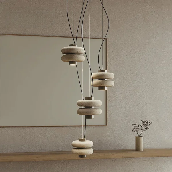Decorative Modern Marble Pendant Light Designer for Entryway Dining Room Table Bar Bedroom Bedside Ambient LED Hanging Lamp