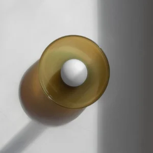 Wabi Sabi Minimalist Glass Living Room Background Light Round Ultra Simple Modern Bedroom Entryway Corridor Study Wall Lamp
