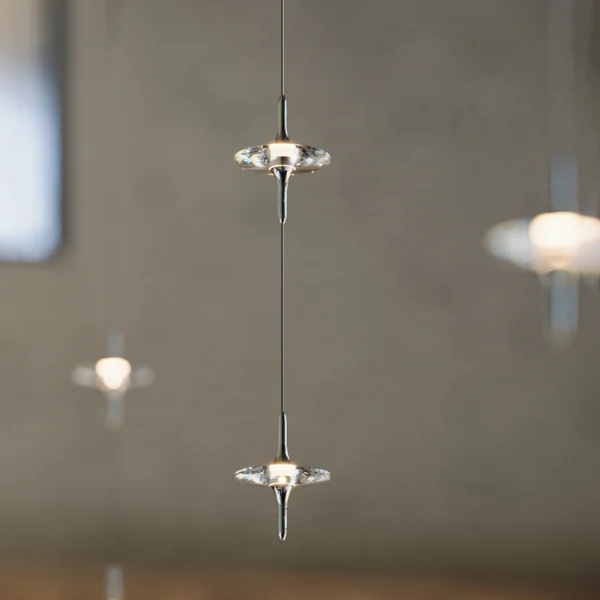 Modern Decorative Luxury Crystal Pendant Light Creative Design Kitchen Island Table Staircase K9 Crystal Chandelier Hanging Lamp