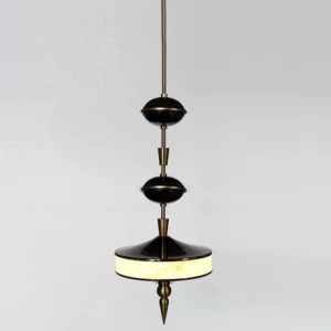 Custom Hotel Project Bedside Ceiling Pendant Light Designer Bedroom Postmodern Luxury Alabaster Metal Art Deco Restaurant Lamp